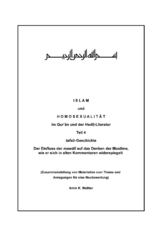 Islam und Homosexualität im Qur’ân und der Hadît-Literatur, Teil 4 - Klaus Waltter