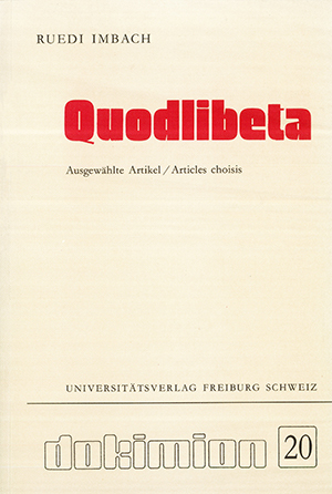 Quodlibeta - Ruedi Imbach