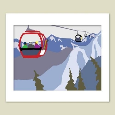 Rocky Mountain Gondola Art Print 11x14