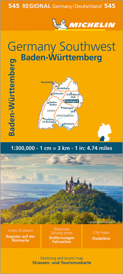 Germany Southwest - Michelin Regional Map 545 -  Michelin