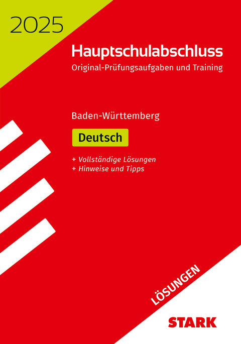 STARK Lösungen zu Original-Prüfungen und Training Hauptschulabschluss 2025 - Deutsch 9. Klasse - BaWü