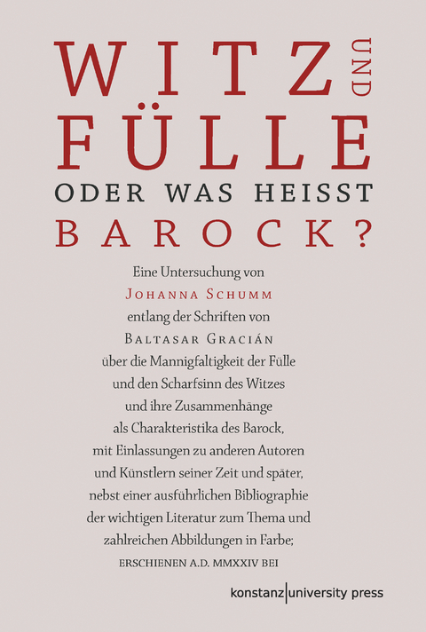 Witz und Fülle. Oder was heißt barock? - Johanna Schumm