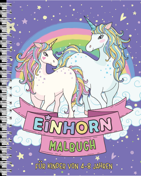 Einhorn-Malbuch für Kinder ab 4 Jahren