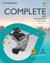 Complete Key for Schools Teacher's Book with Downloadable Class Audio and Teacher's Photocopiable Worksheets - Fricker, Rod; McKeegan, David