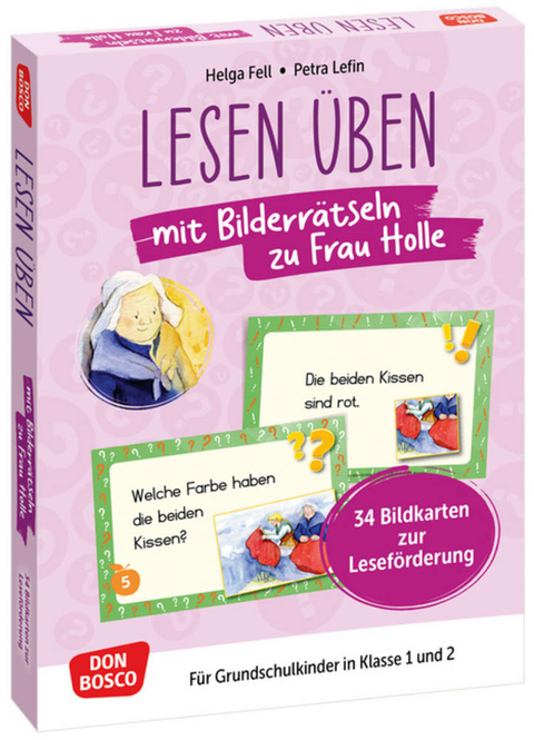 Lesen üben mit Bilderrätseln: Frau Holle. 34 Bildkarten zur Leseförderung - Helga Fell