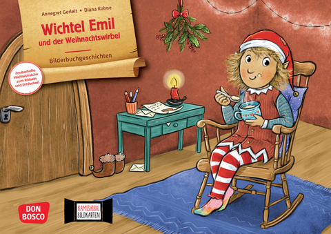 Wichtel Emil und der Weihnachtswirbel. Kamishibai Bildkartenset - Annegret Gerleit