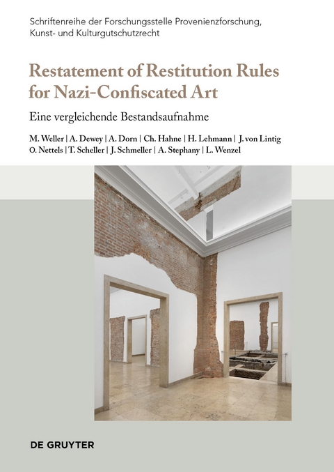 Restatement of Restitution Rules for Nazi-Confiscated Art - Matthias Weller, Anne Dewey, Annika Dorn, Charis Hahne, Hannah Lehmann, Johannes von Lintig, Ole Nettels, Tessa Scheller, Jordan Schmeller, Antonetta Stephany, Leva Wenzel