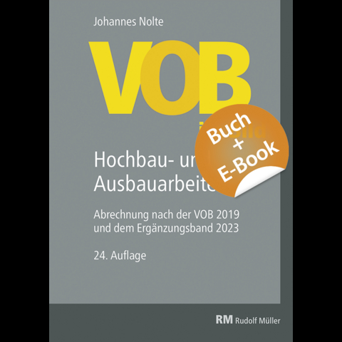 VOB im Bild-Hochbau-und Ausbauarbeiten-mit E-Book - Johannes Nolte