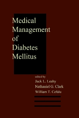 Medical Management of Diabetes Mellitus - 