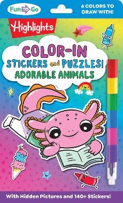 Color-In Stickers and Puzzles! Adorable Animals - 