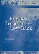 Physical Therapy of the Low Back - Twomey, Lance T.; Taylor, James R.