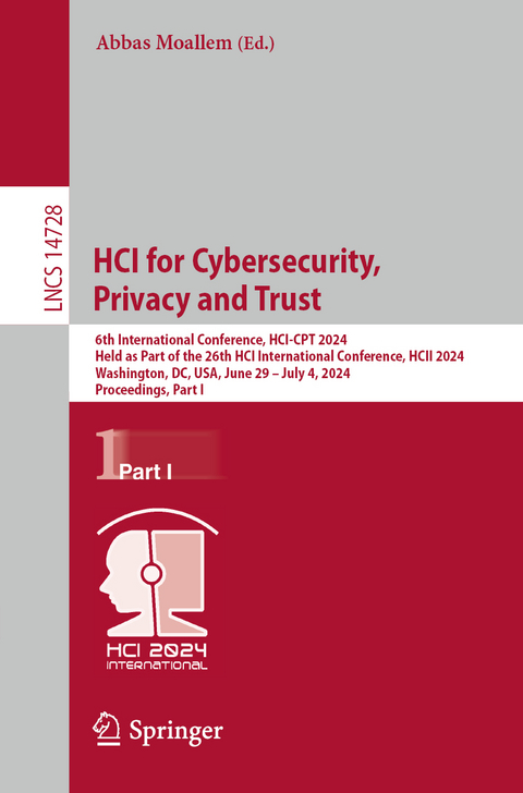 HCI for Cybersecurity, Privacy and Trust - 