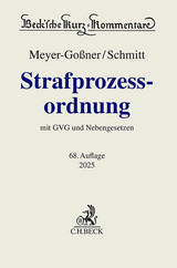 Strafprozessordnung - Schmitt, Bertram; Köhler, Marcus