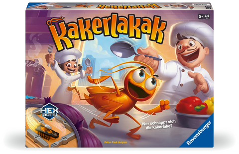 Ravensburger 20800 - Kakerlakak - Aktionsspiel mit elektronischer Kakerlake für Groß und Klein, für 2-4 Personen, geeignet ab 5 Jahren - Peter-Paul Joopen