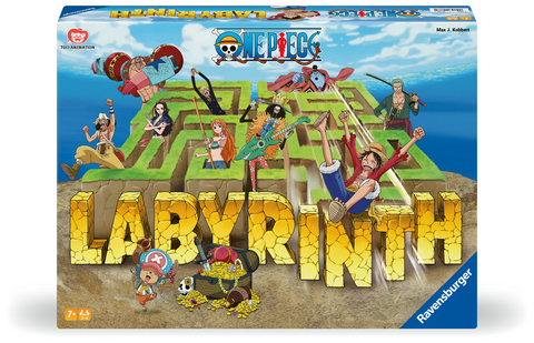 Ravensburger 22887 - One Piece Labyrinth - Der Spieleklassiker für 2-4 Spieler ab 7 Jahren im Look einer der erfolgreichsten Anime-Serien aller Zeiten - Max J. Kobbert