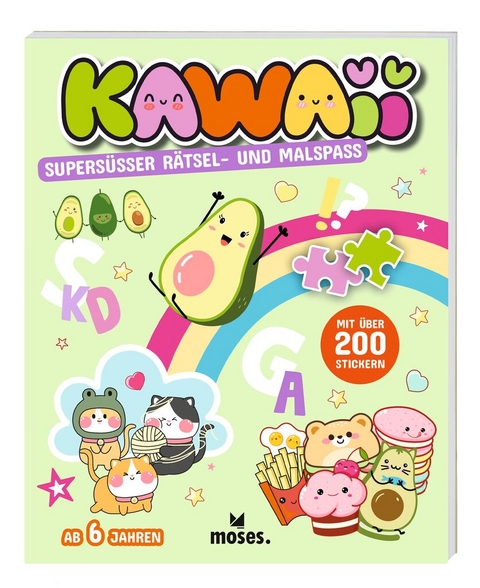 KAWAII Supersüßer Rätsel- und Malspaß