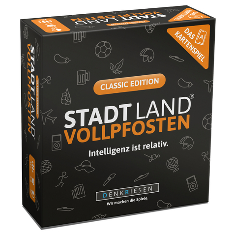 DENKRIESEN - STADT LAND VOLLPFOSTEN® – Das Kartenspiel – CLASSIC EDITION "Intelligenz ist relativ" - Denis Görz, Ricardo Barreto