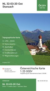 BEV-Karte 2220-Ost, Stanzach 1:25 000 - 