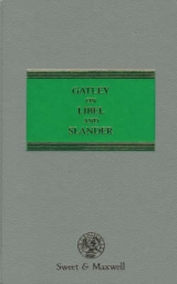 Gatley on Libel and Slander - Gatley, John Clement Carpenter