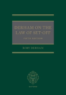 Derham on the Law of Set Off - Rory Derham