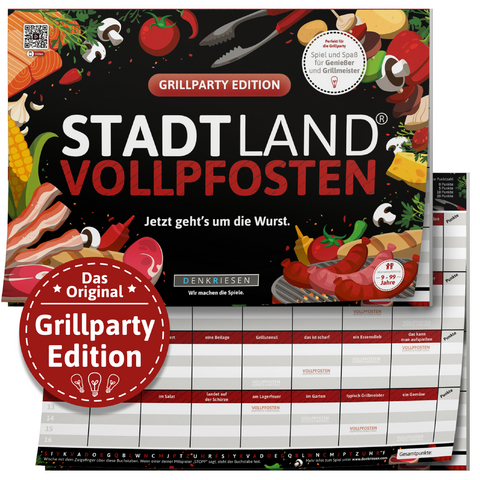 DENKRIESEN - STADT LAND VOLLPFOSTEN® - GRILLPARTY EDITION - "Jetzt geht’s um die Wurst." - A4 - Denis Görz, Ricardo Barreto