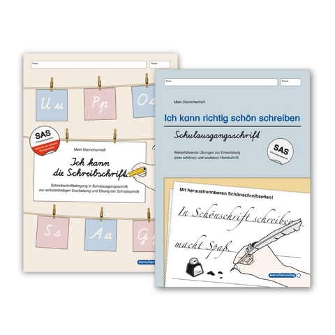 Ich kann die Schreibschrift SAS und Übungsheft - Ich kann richtig schön schreiben - Ausgabe Schulausgangsschrift - 2 Hefte - Katrin Langhans