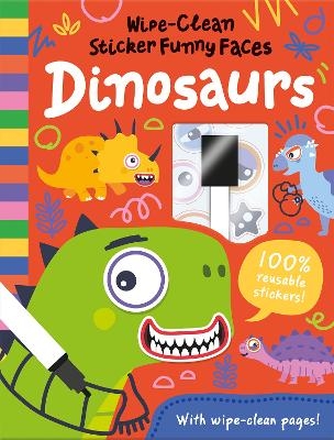 Wipe-Clean Sticker Funny Faces Dinosaurs - Rob Abbott