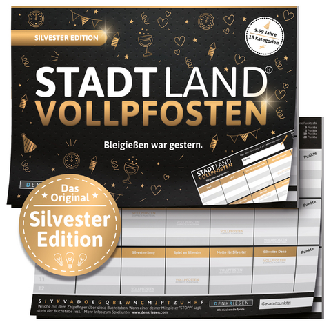 DENKRIESEN - STADT LAND VOLLPFOSTEN® - SILVESTER EDITION - "Bleigießen war gestern." - Denis Görz, Ricardo Barreto