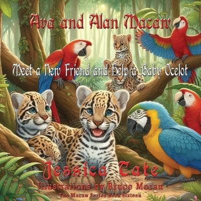 Ava and Alan Macaw Meet a New Friend and Help a Baby Ocelot - Jessica Tate