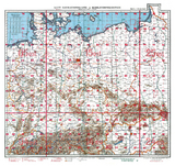 LUFT-NAVIGATIONSKARTE Deutschland mit Bodenorganisation der Luftwaffe 1943 (Plano)