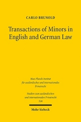 Transactions of Minors in English and German Law - Carlo Brunold