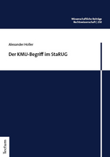 Der KMU-Begriff im StaRUG - Alexander Holler