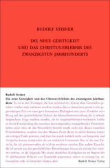 Die neue Geistigkeit und das Christus-Erlebnis des zwanzigsten Jahrhunderts - Steiner, Rudolf