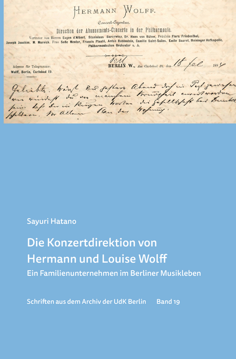 Die Konzertdirektion von Hermann und Louise Wolff - Sayuri Hatano