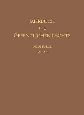 Jahrbuch des öffentlichen Rechts der Gegenwart. Neue Folge - 