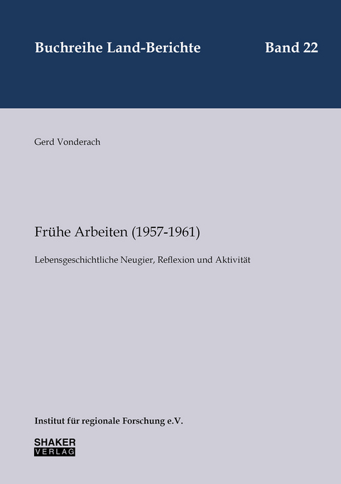 Frühe Arbeiten (1957-1961) - Gerd Vonderach