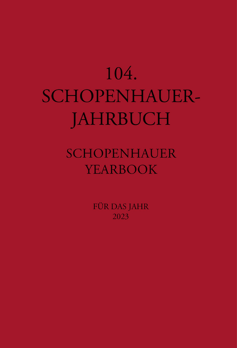 104. Schopenhauer Jahrbuch - 