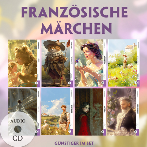 8 Französische Märchen (8 Bücher + Audio-CDs) - Frank-Lesemethode - Kommentierte zweisprachige Ausgabe Französisch-Deutsch - Alexandre Dumas, Sophie de Ségur, Charles Perrault