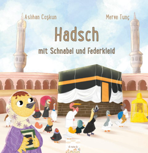 Hadsch mit Schnabel und Federkleid