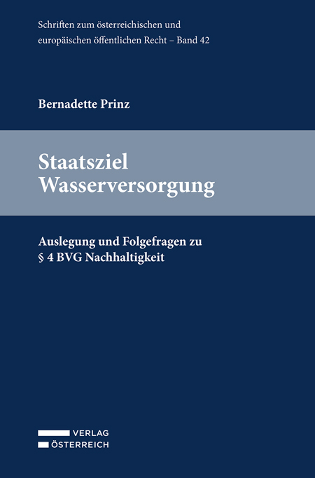 Staatsziel Wasserversorgung - Bernadette Prinz