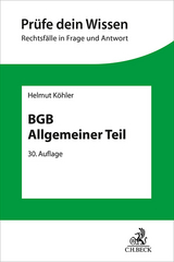 BGB Allgemeiner Teil - Köhler, Helmut