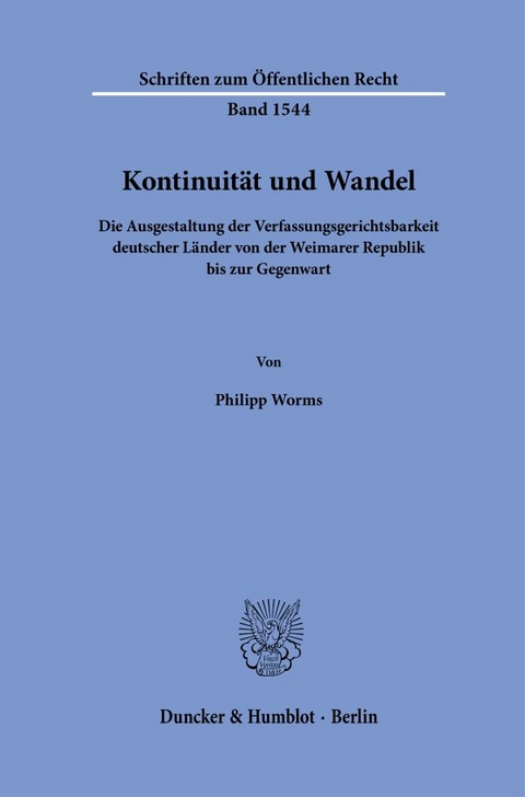 Kontinuität und Wandel - Philipp Worms