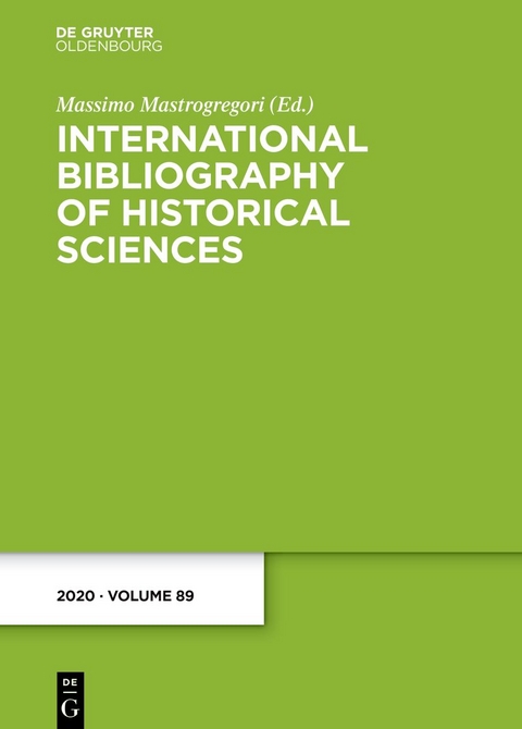 International Bibliography of Historical Sciences / 2020 - 