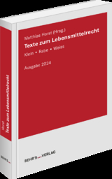 Texte zum Lebensmittelrecht Ausgabe 2024 - 