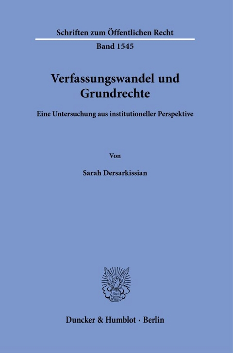 Verfassungswandel und Grundrechte - Sarah Dersarkissian