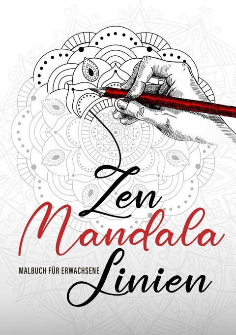 Zen Mandala Linien Malbuch für Erwachsene - Monsoon Publishing, Musterstück Grafik