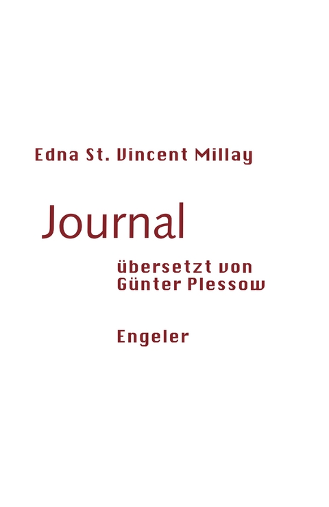 Journal - Edna St. Vincent Millay