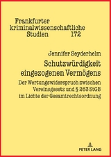 Schutzwürdigkeit eingezogenen Vermögens - Jennifer Seyderhelm