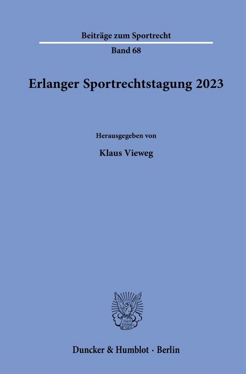 Erlanger Sportrechtstagung 2023 - 