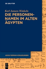 Die Personennamen im Alten Ägypten - Karl Jansen-Winkeln